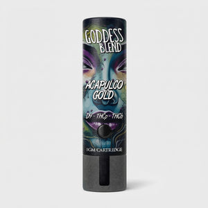 Goddess Blend Acapulco Gold THCp THCb cartridge packaging on a white background