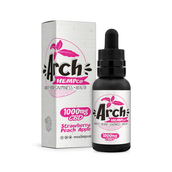 Strawberry Peach Apple CBD Isolate 1000 milligrams 